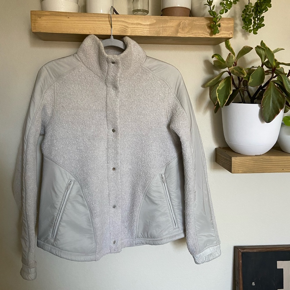 Lululemon Go Cozy Jacket in Heathered Ceramic